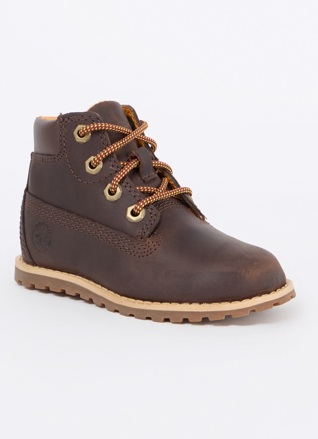 Timberland Pokey Pine veterboot van nubuck - voorkant donkerbruin