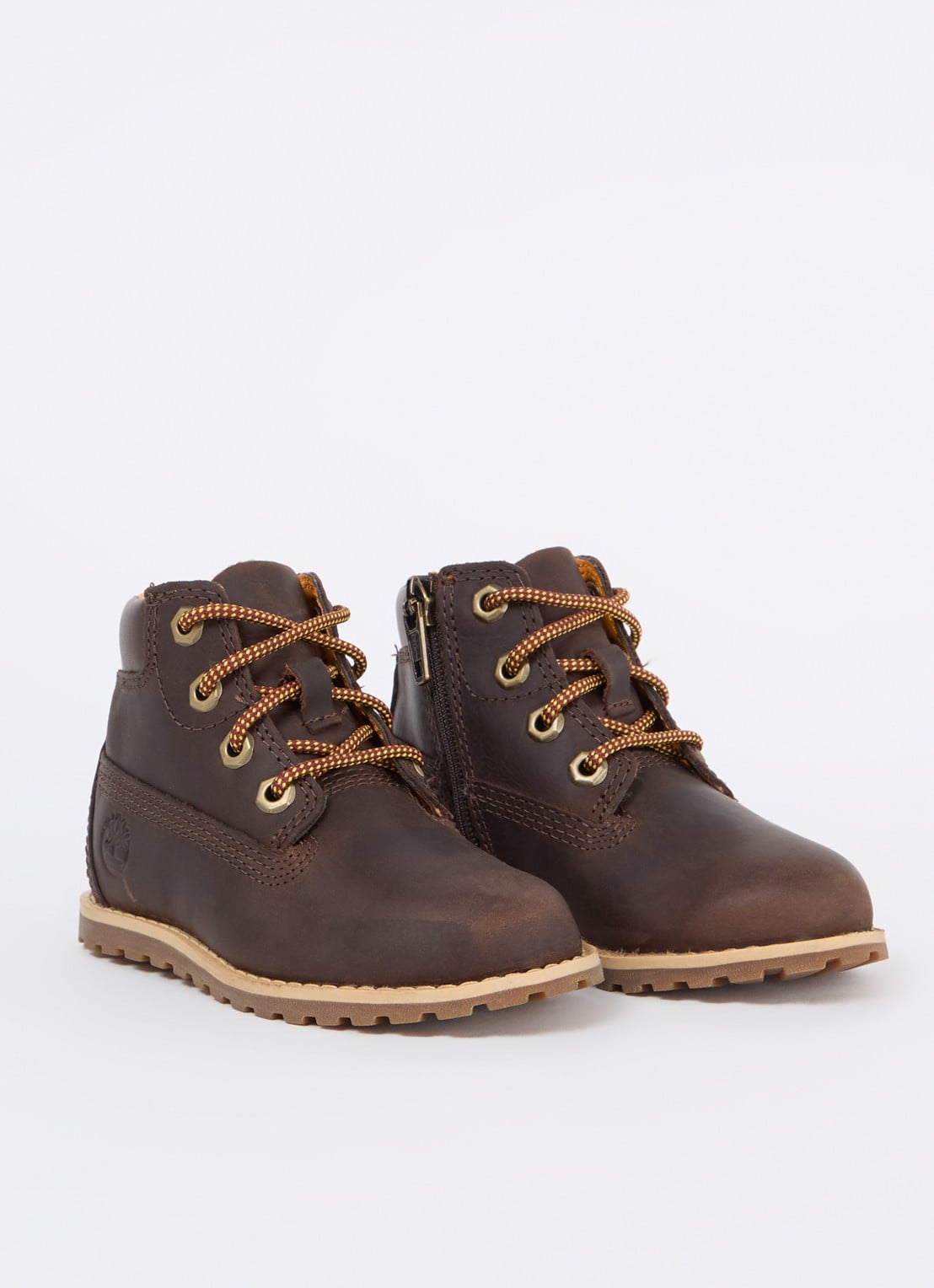 Timberland Pokey Pine veterboot van nubuck - voorkant 2 donkerbruin