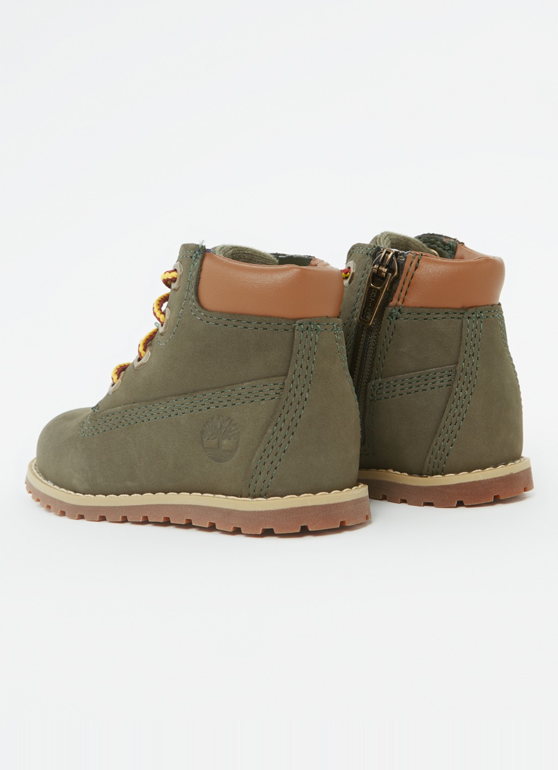 Timberland Pokey Pine veterboot van nubuck - achterkant 4 groen