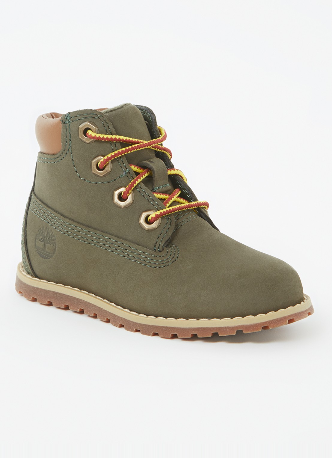 Timberland Pokey Pine veterboot van nubuck - voorkant 2 groen