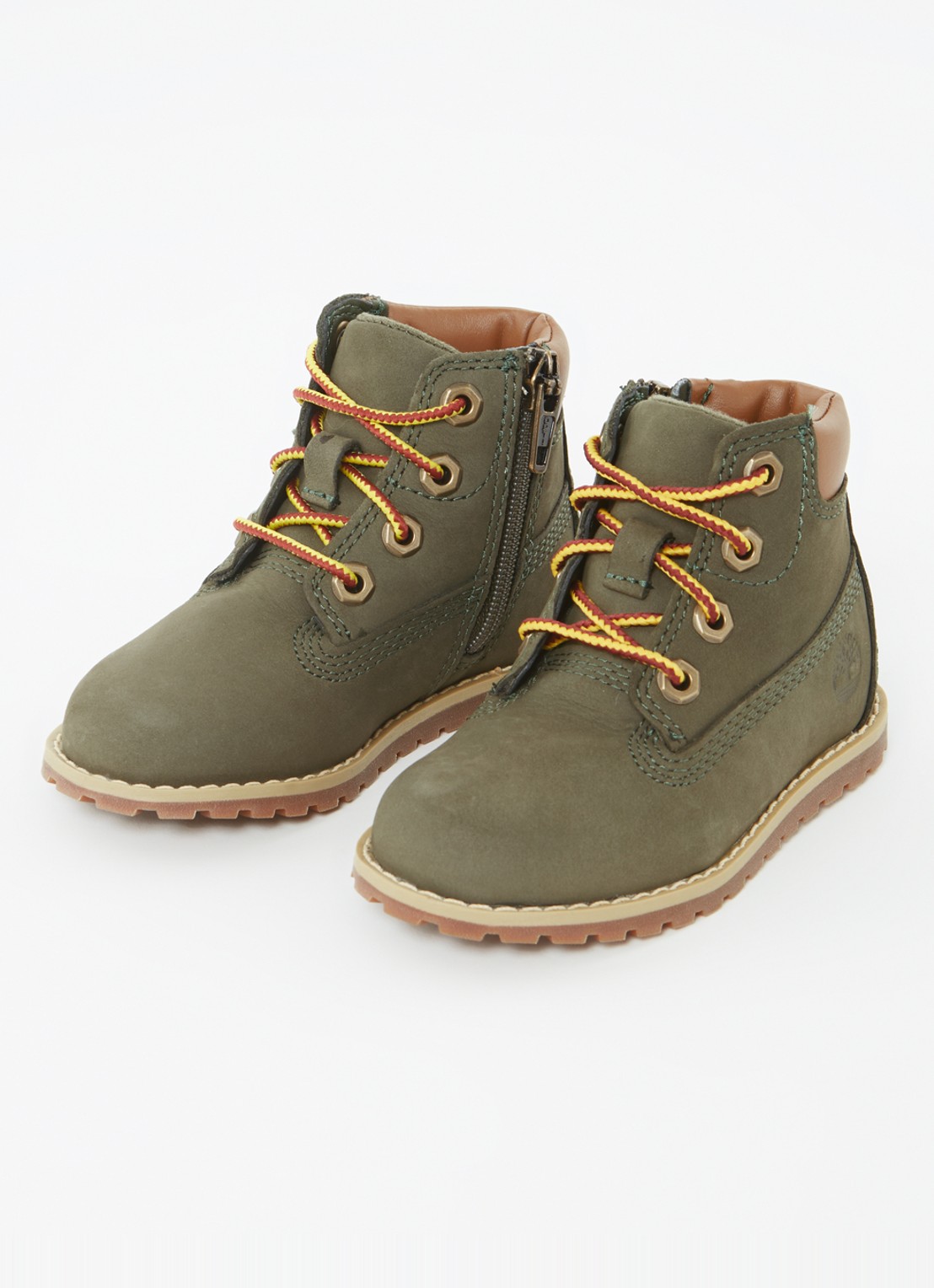 Timberland Pokey Pine veterboot van nubuck - voorkant 3 groen