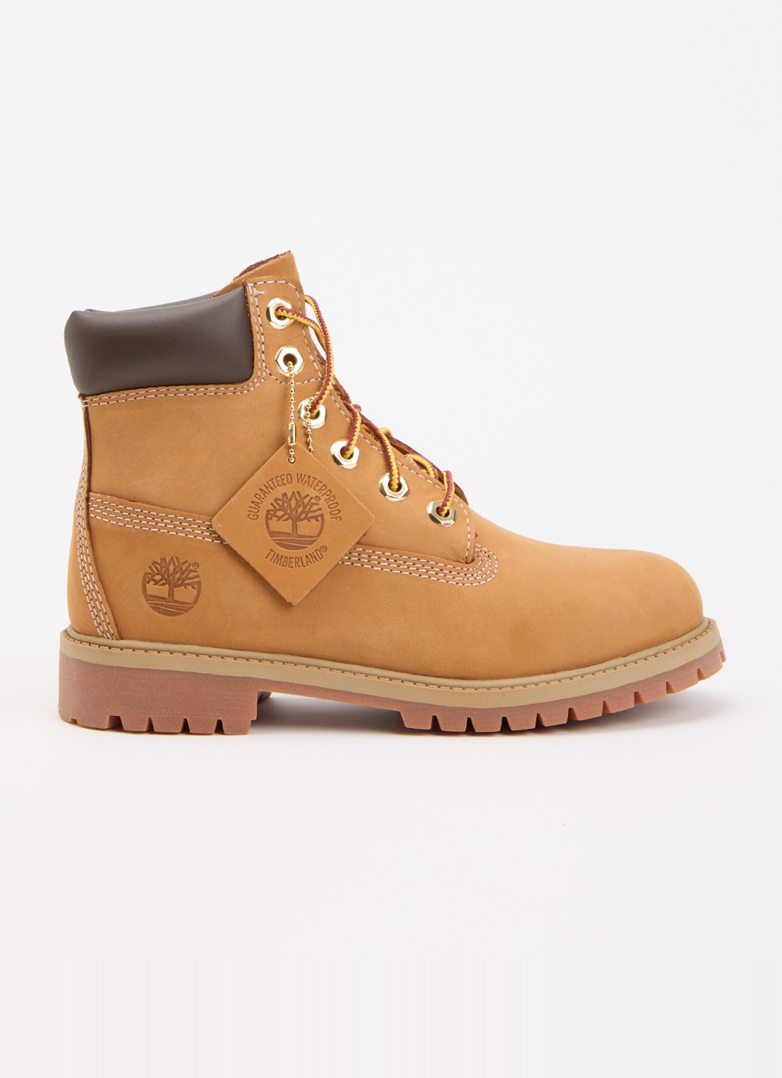Timberland Veterboot van leer met logo - voorkant camel