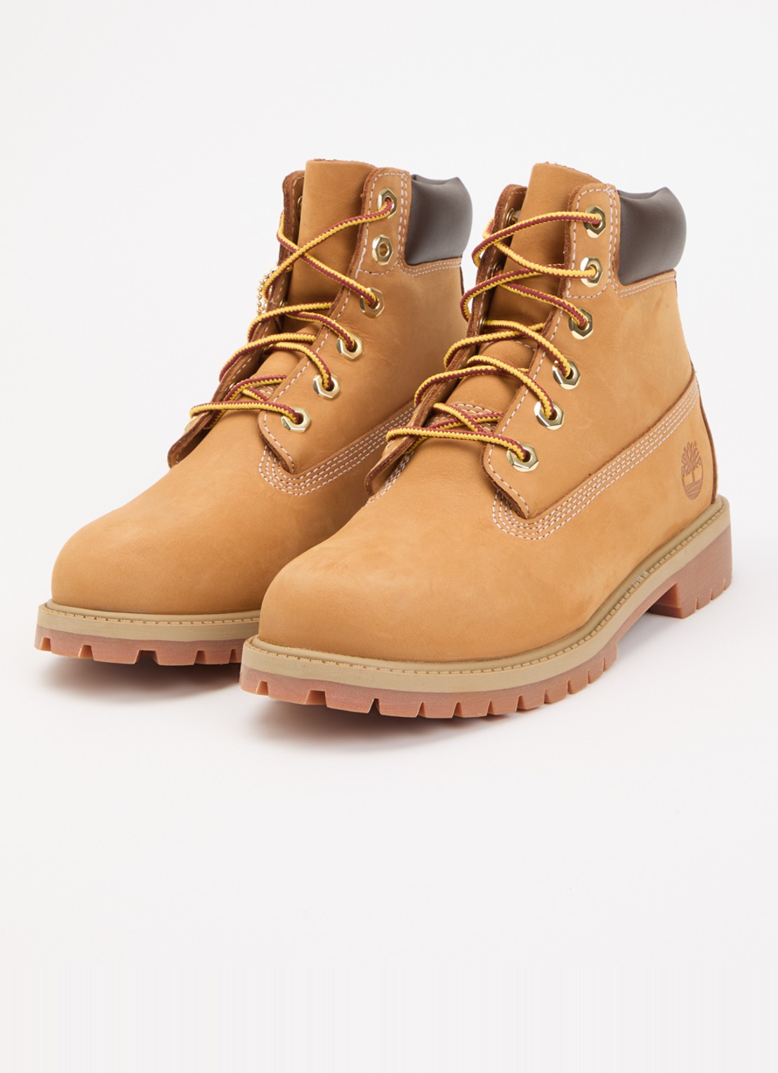Timberland Veterboot van leer met logo - voorkant 2 camel