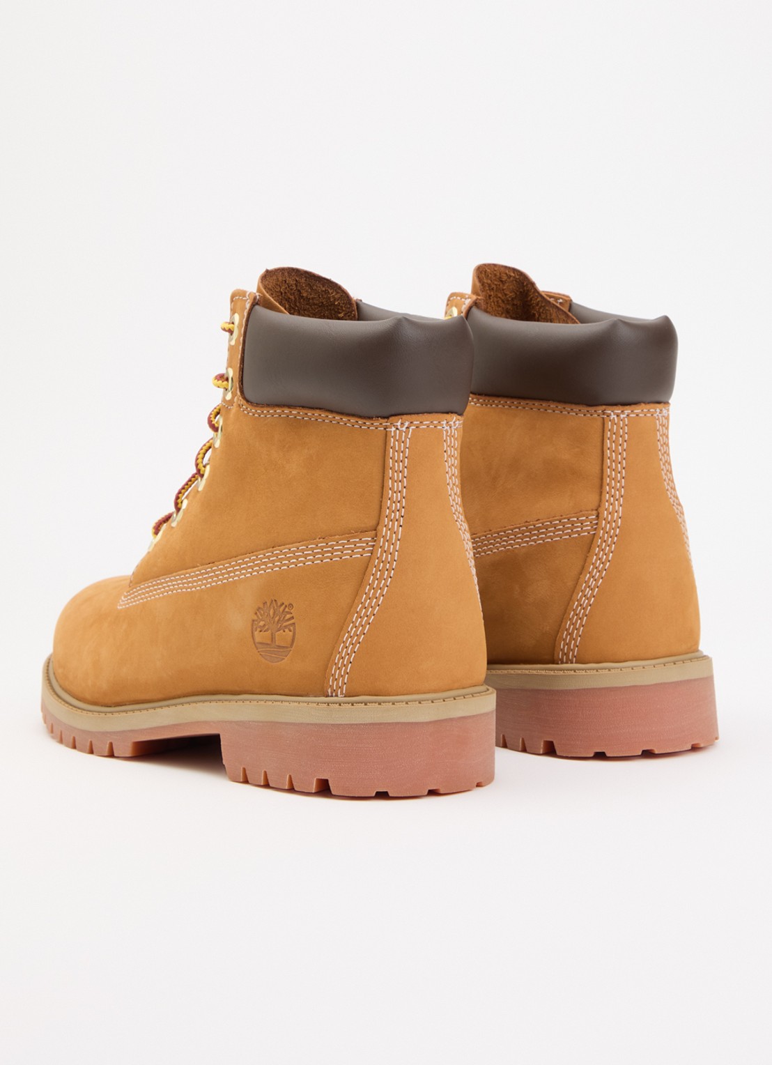 Timberland Veterboot van leer met logo - achterkant 9 camel