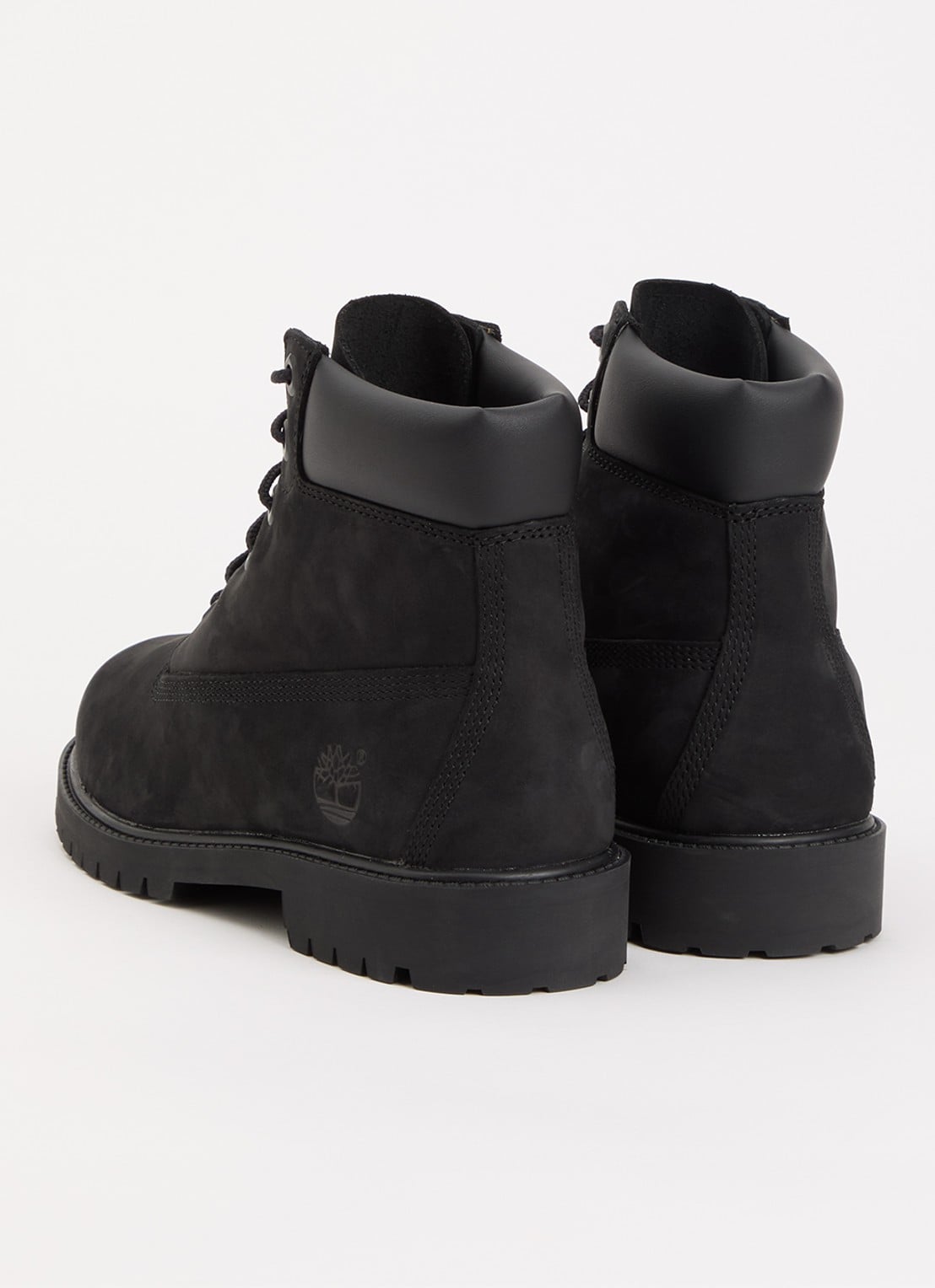 Timberland Veterschoen van leer met logo - achterkant zwart
