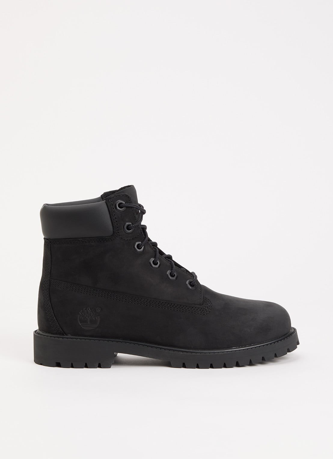 Timberland Veterschoen van leer met logo - voorkant 2 zwart