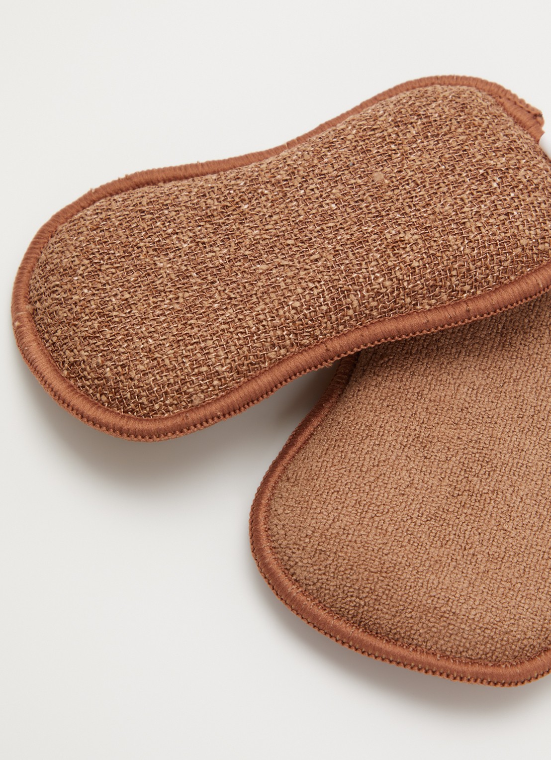 Tiseco Essentials keukenspons set van 3 - voorkant 2 cognac
