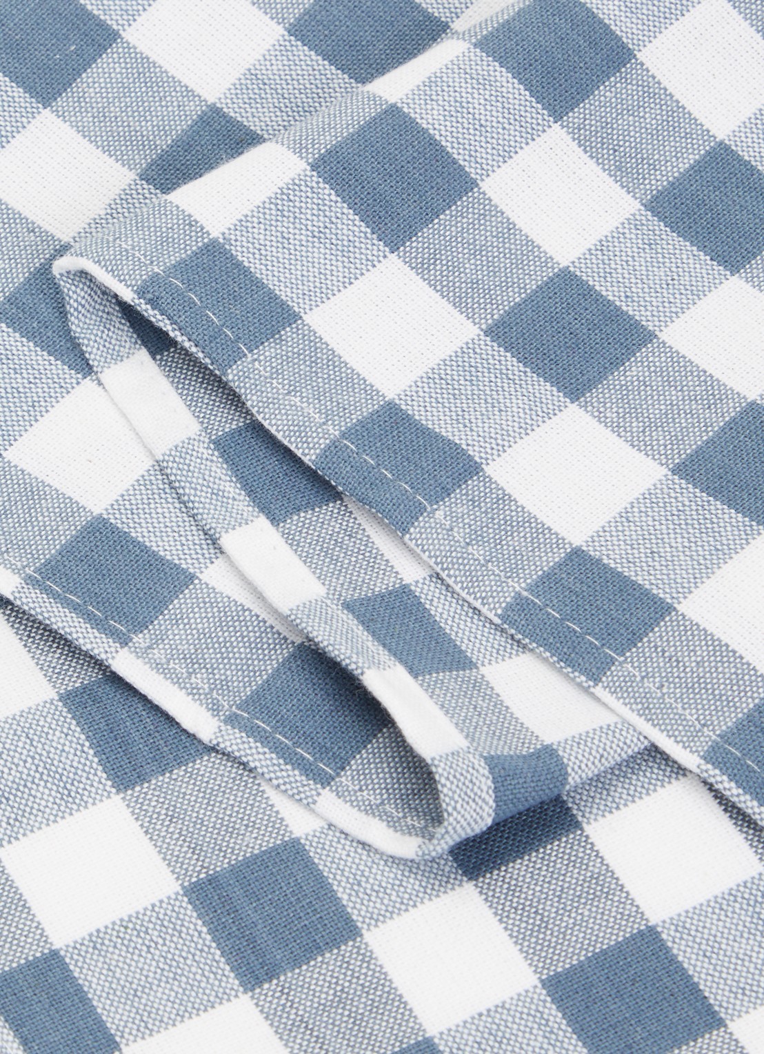 Tiseco Gingham theedoek 50 x 70 cm set van 2 - voorkant 2 blauw