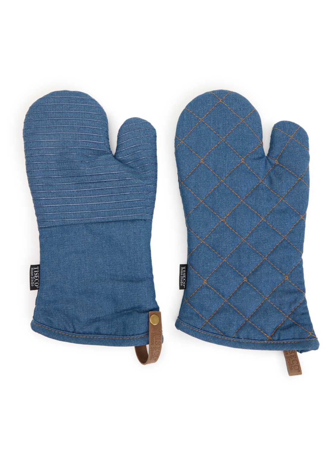 Tiseco Indigo ovenwant set van 2  - voorkant indigo