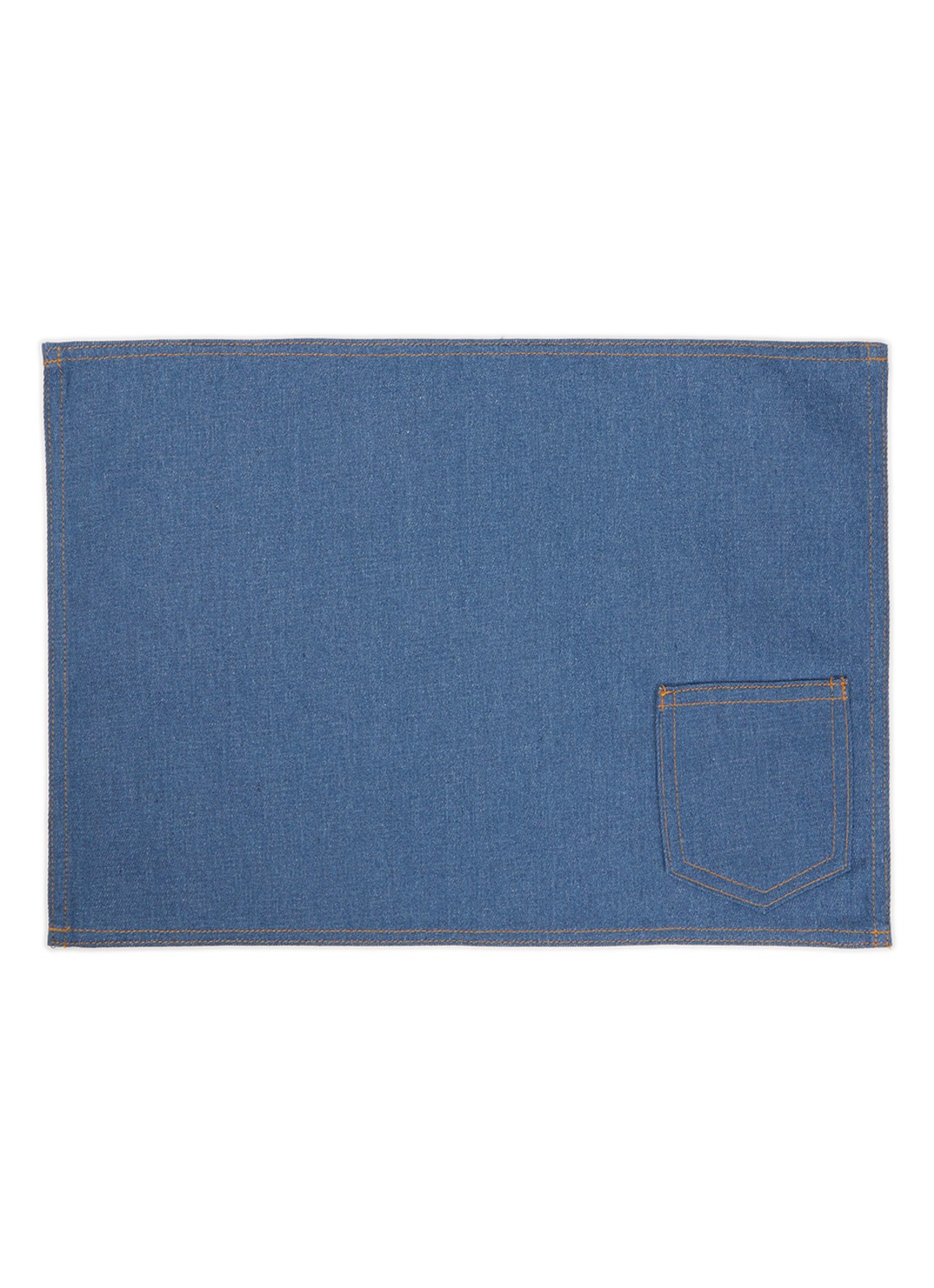 Tiseco Indigo placemat 33 x 45 cm  - voorkant blauw