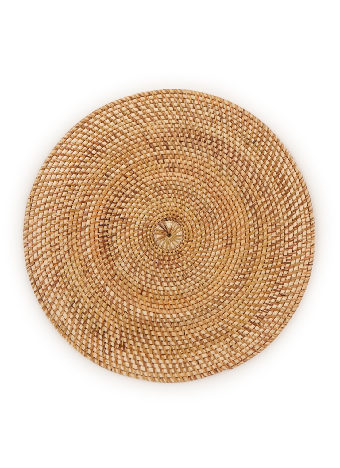 Tiseco Placemat van rotan 36 cm - voorkant beige