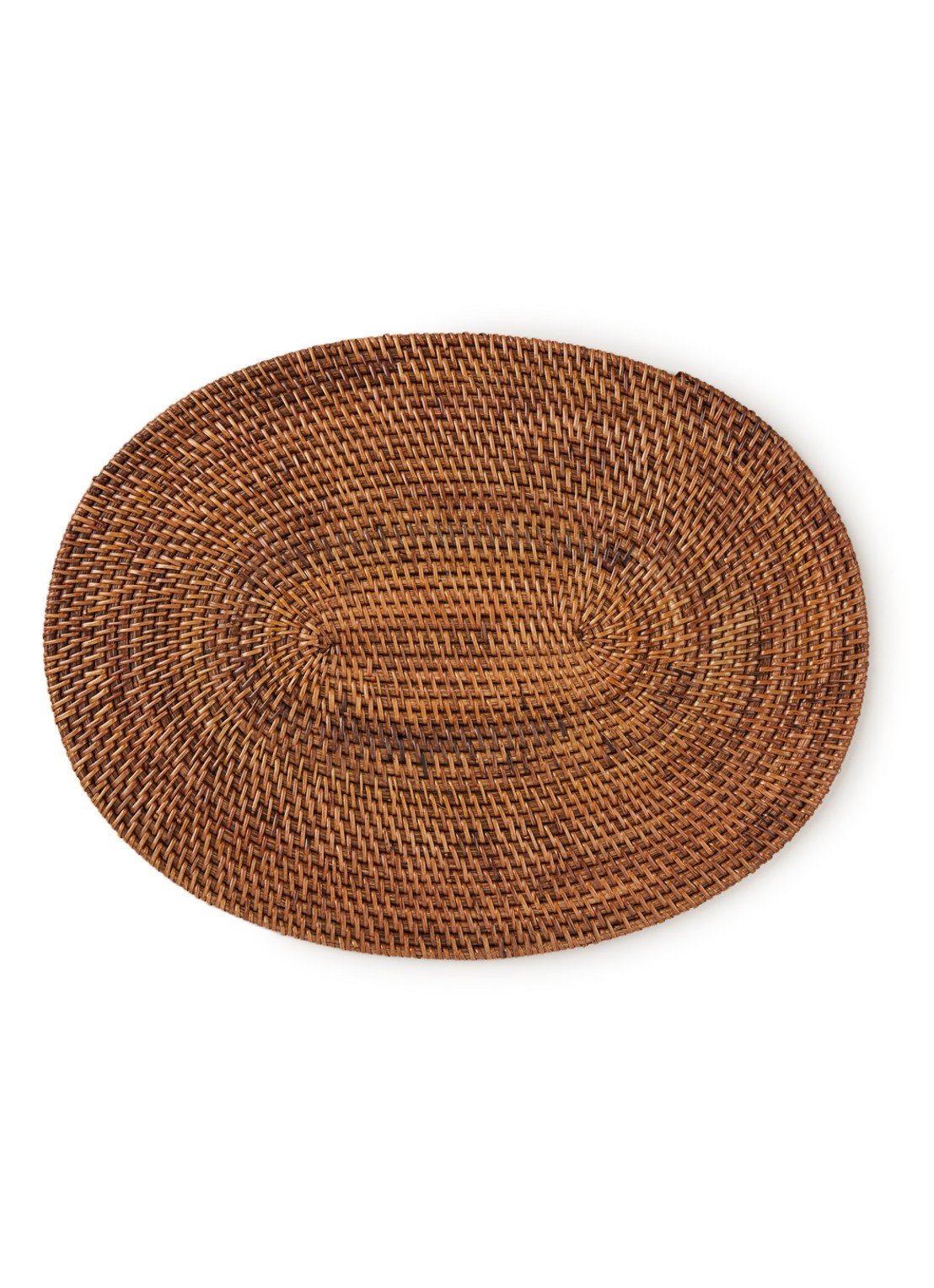 Tiseco Placemat van rotan 40 x 30 cm - voorkant bruin