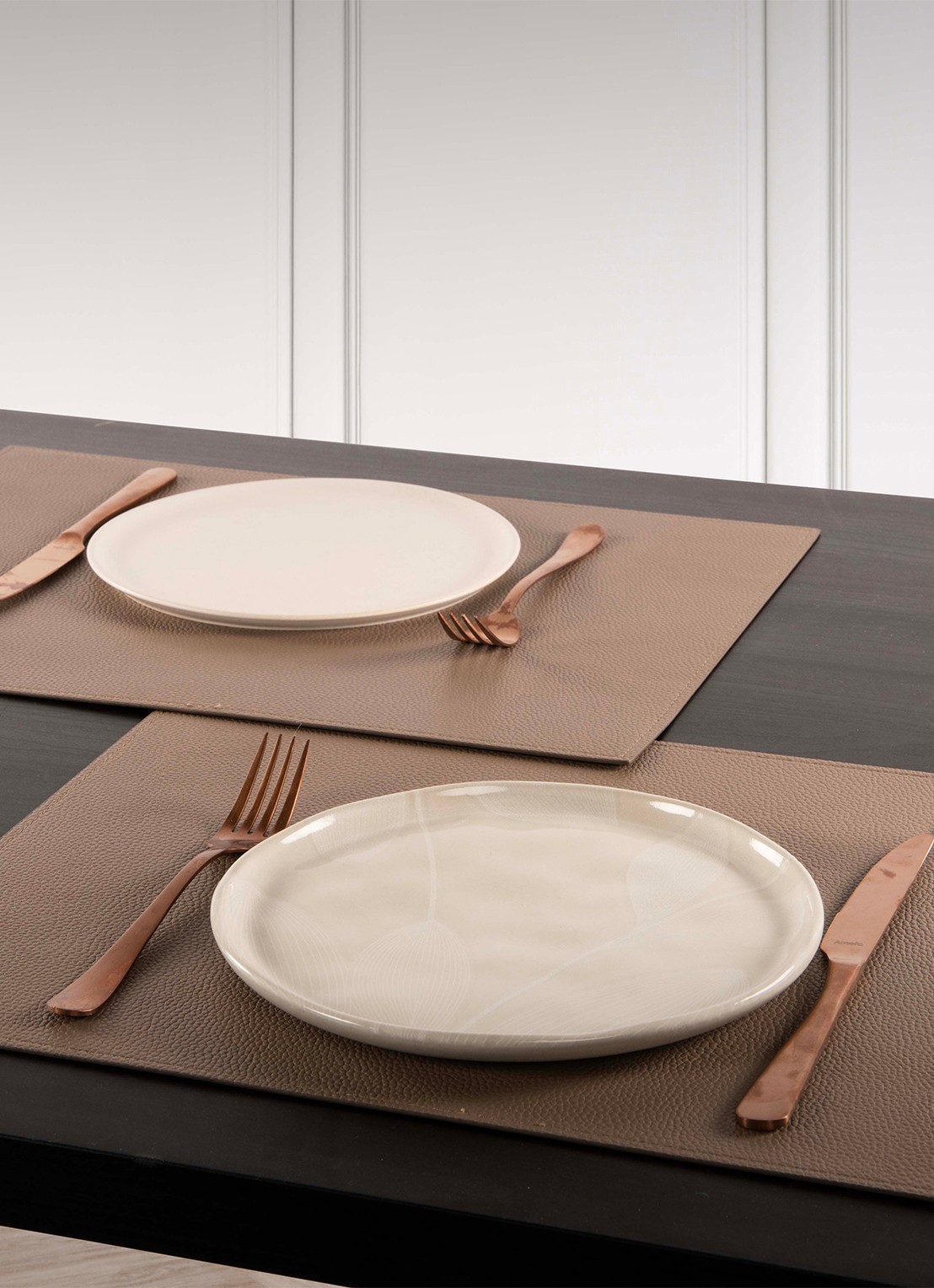 Tiseco Trudo placemat 33 x 45 cm - voorkant 2 grijs