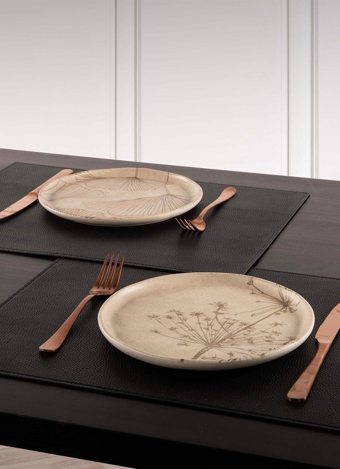 Tiseco Trudo placemat 33 x 45 cm - voorkant 2 zwart