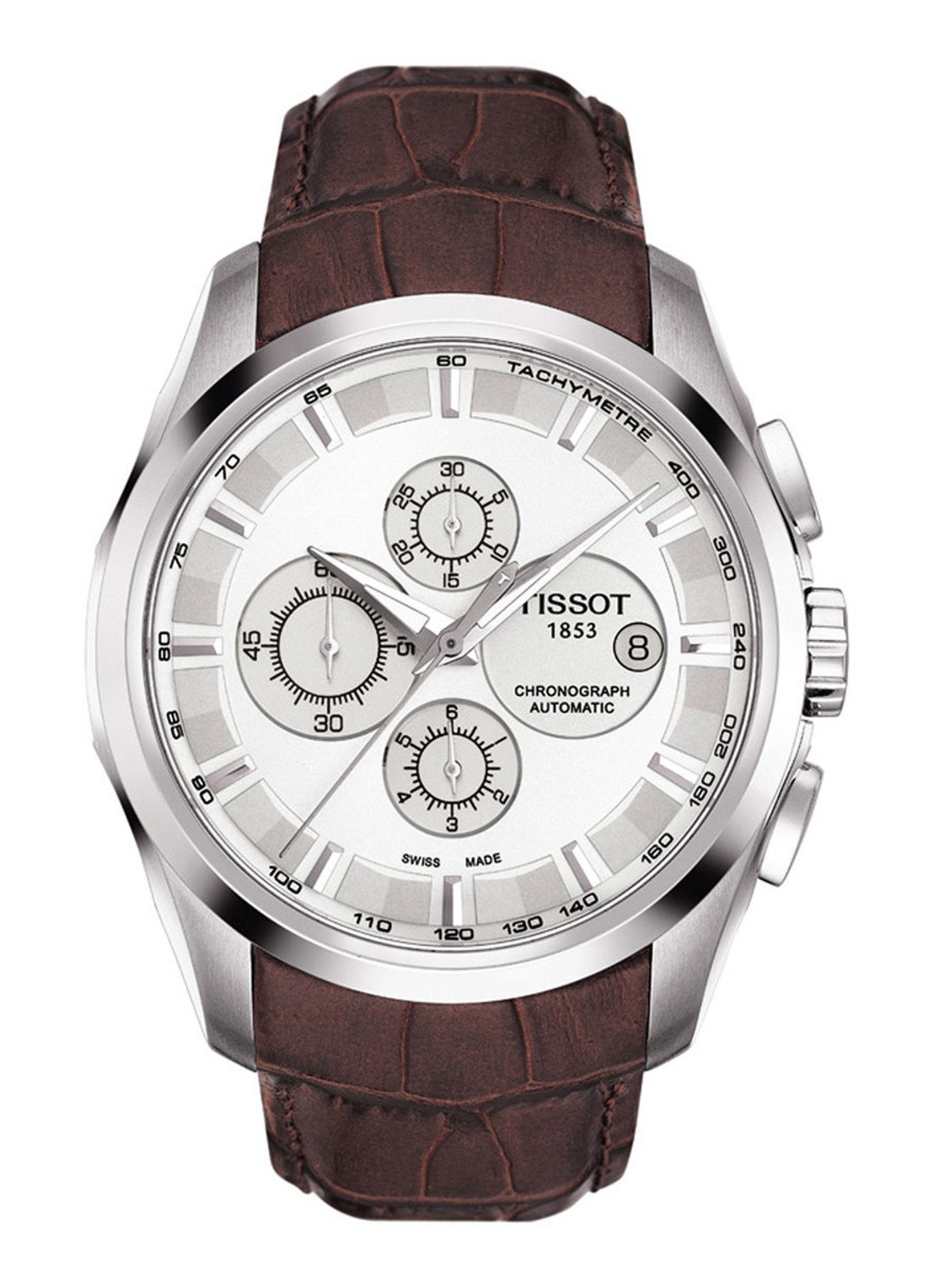 Tissot Couturier horloge T0356271603100 - voorkant bruin
