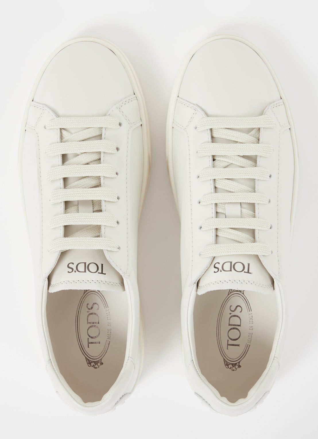 Tod's Allacciata Cassetta sneaker van kalfsleer - detail 4 ivoor