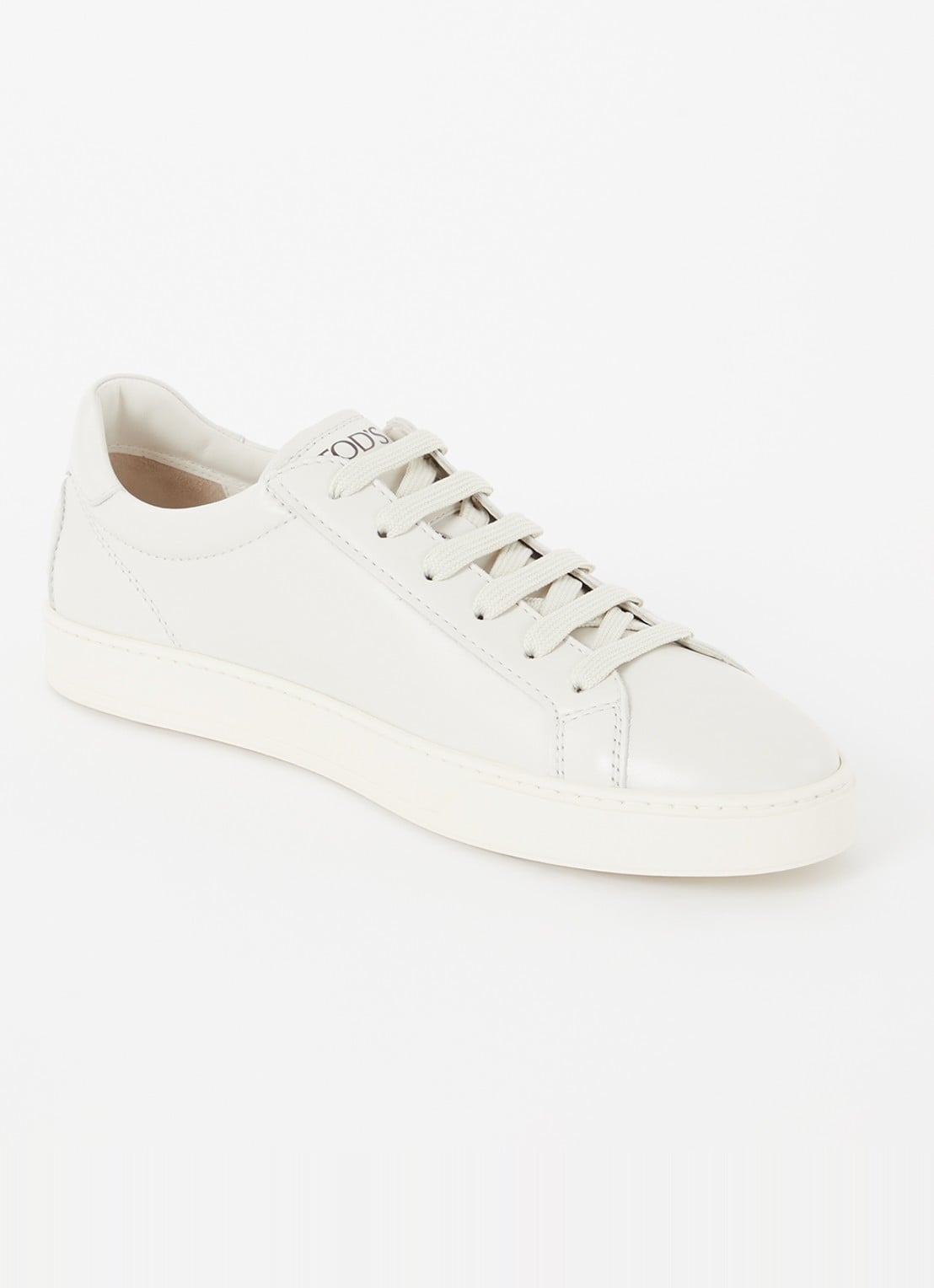 Tod's Allacciata Cassetta sneaker van kalfsleer - voorkant ivoor