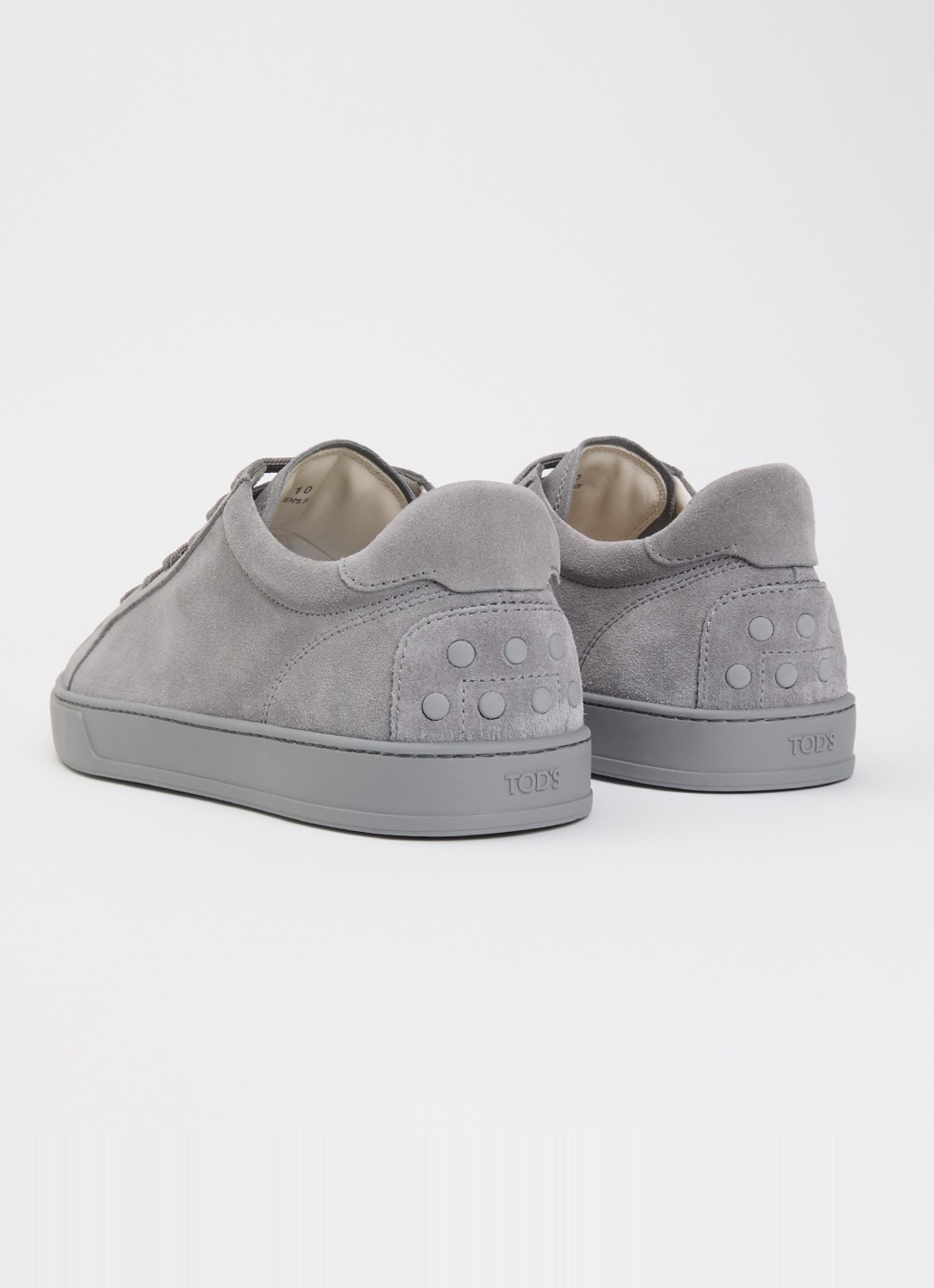 Tod's Allacciata Cassetta sneaker van kalfsleer - achterkant grijs