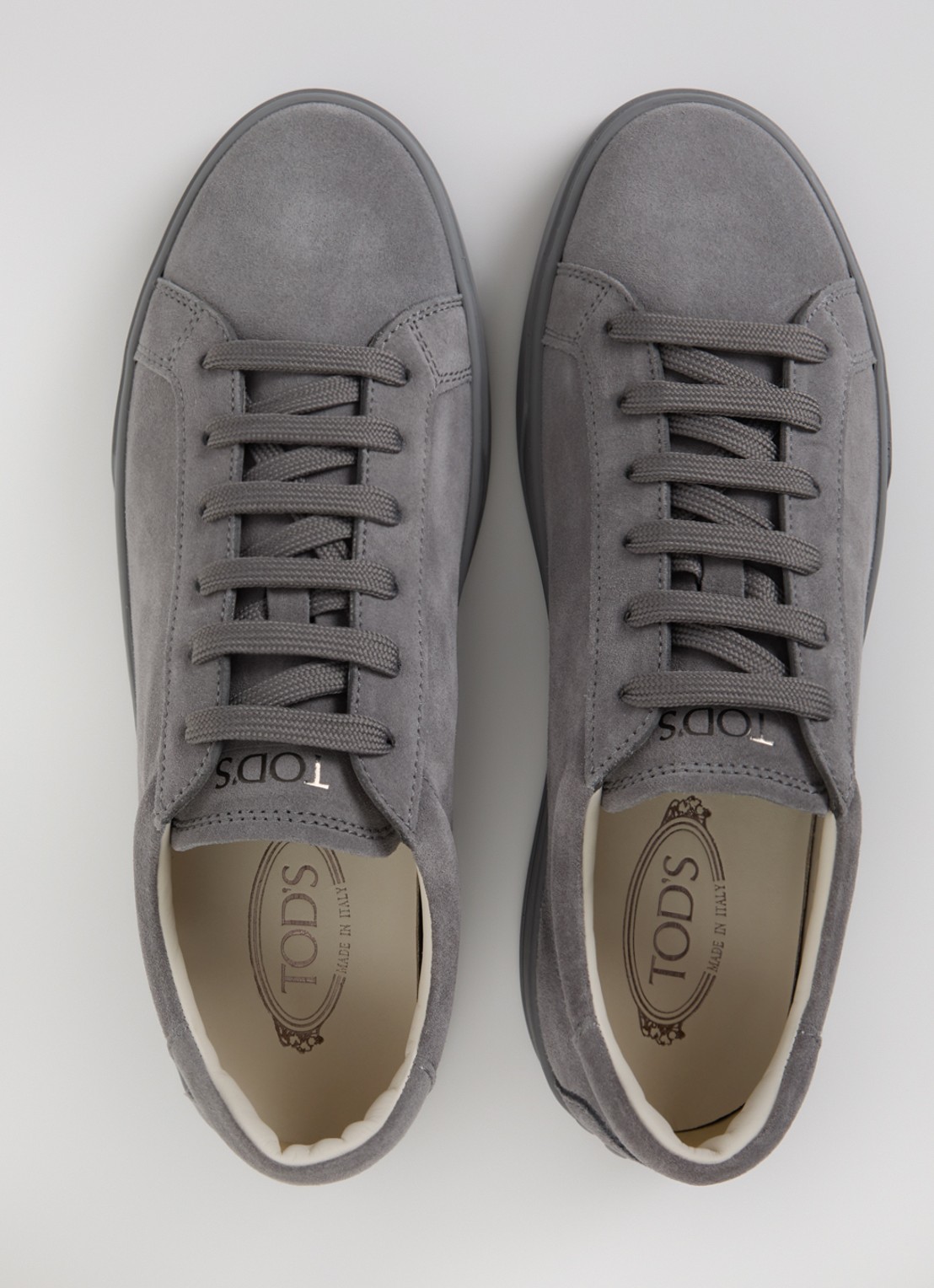 Tod's Allacciata Cassetta sneaker van kalfsleer - detail 3 grijs