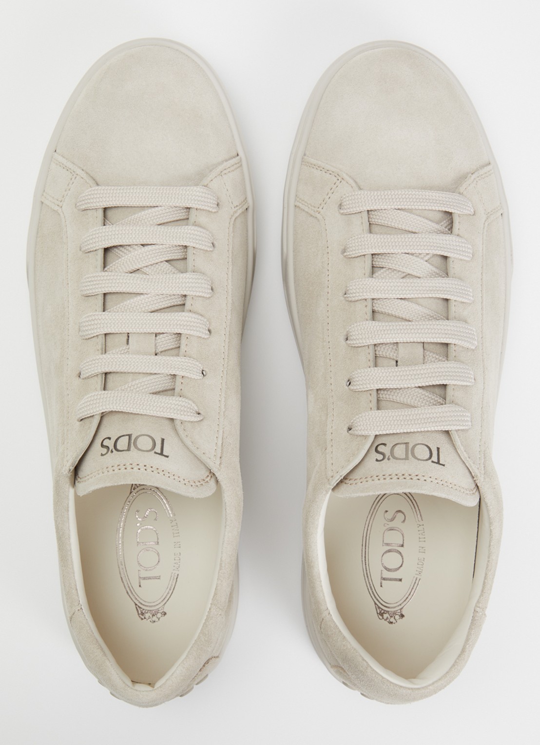 Tod's Allaciata Cassetta sneaker van kalfssuède - detail 2 beige