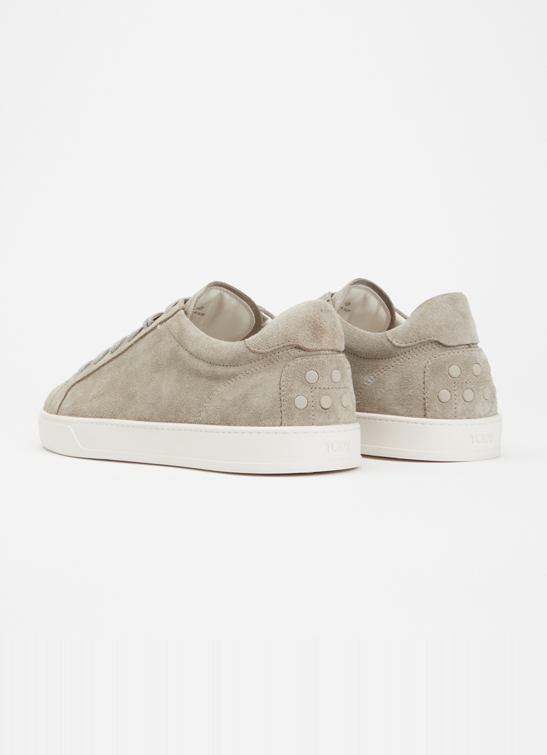 Tod's Allaciata Cassetta sneaker van kalfssuède - achterkant 5 donkerbeige