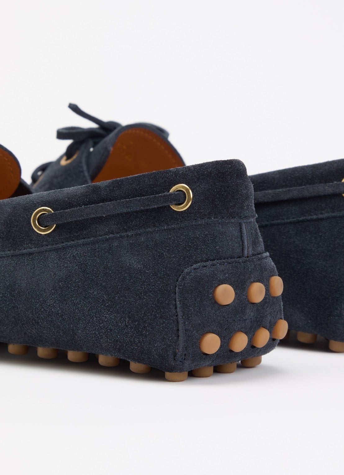 Tod's Boat Gommino mocassin van kalfssuède - detail 6 donkerblauw