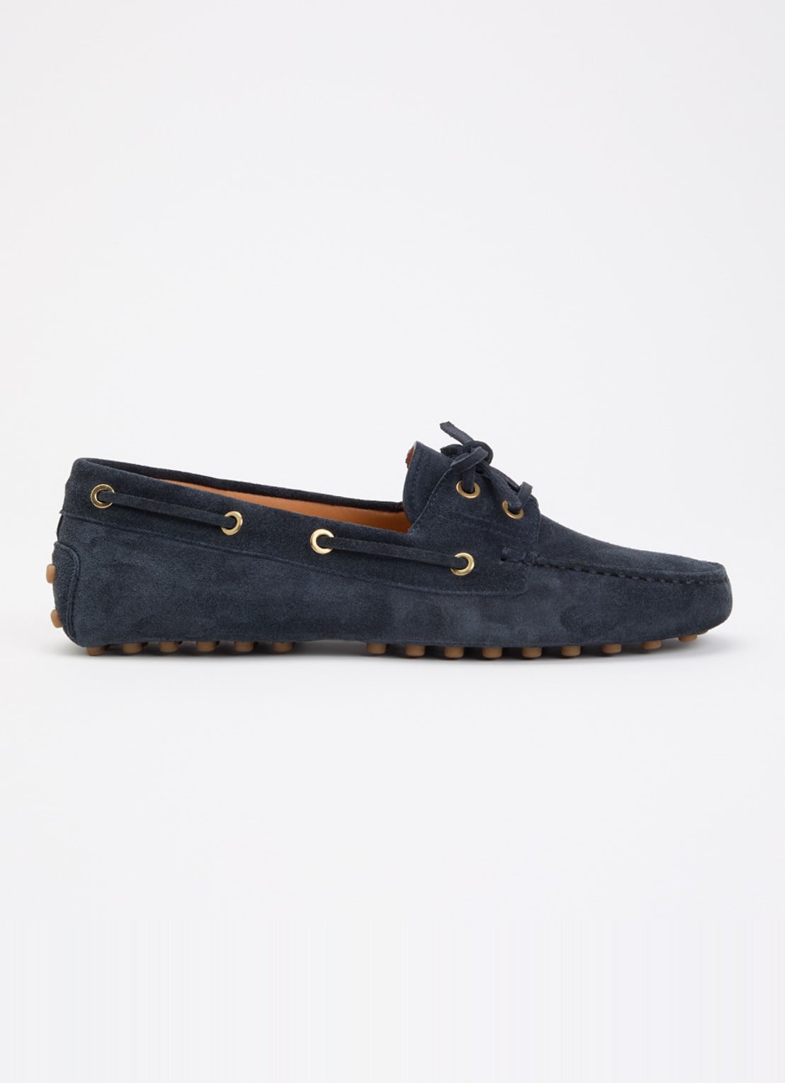 Tod's Boat Gommino mocassin van kalfssuède - voorkant 2 donkerblauw