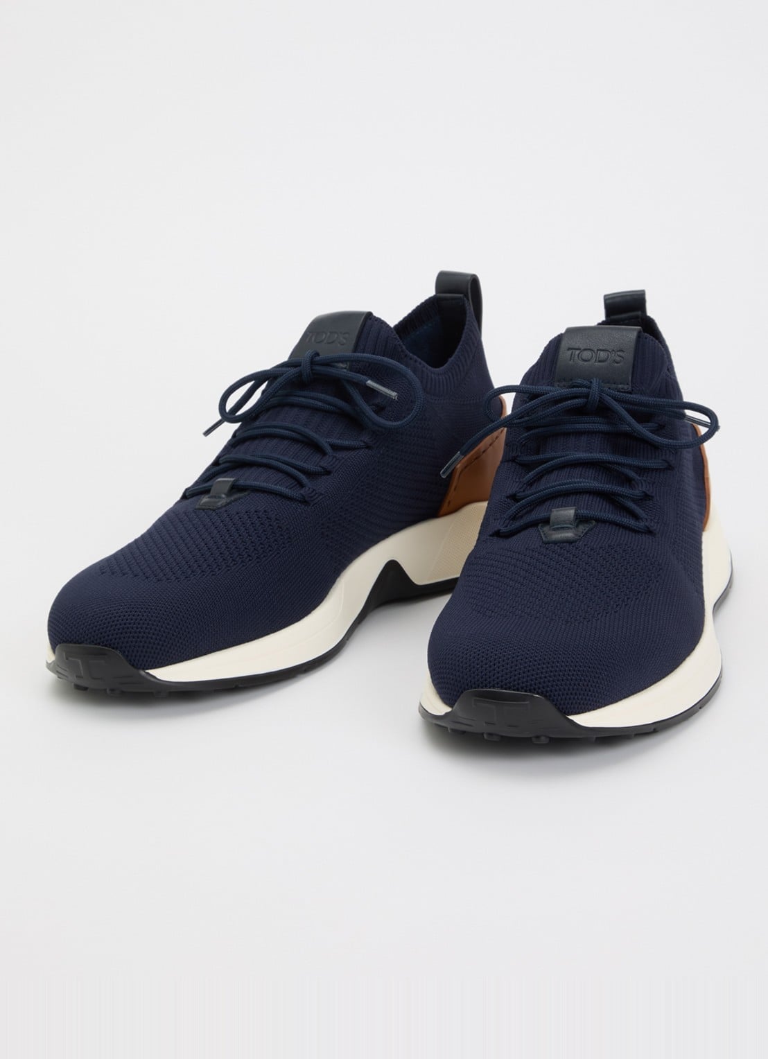 Tod's Calzino sneaker met gebreid bovenwerk - detail 2 donkerblauw