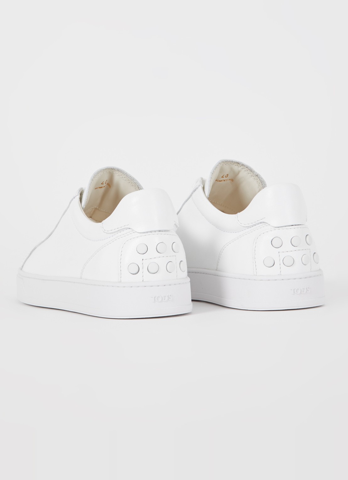Tod's Cassetta sneaker van kalfsleer - achterkant wit