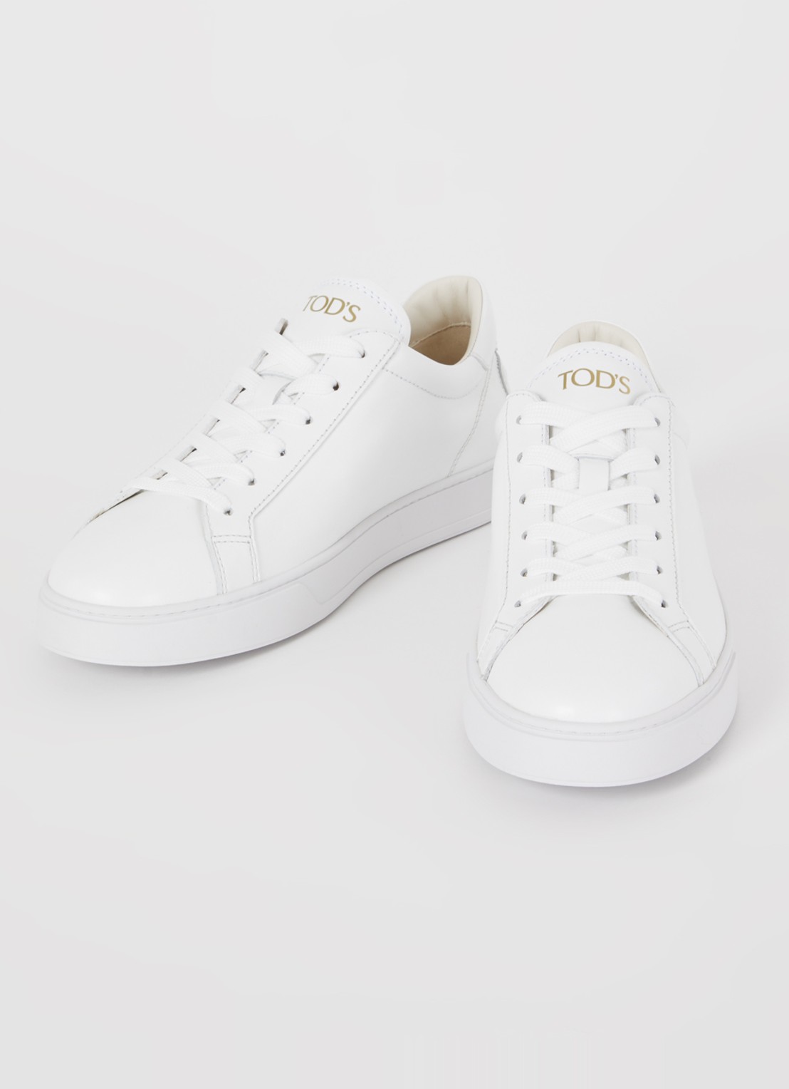 Tod's Cassetta sneaker van kalfsleer - detail 2 wit