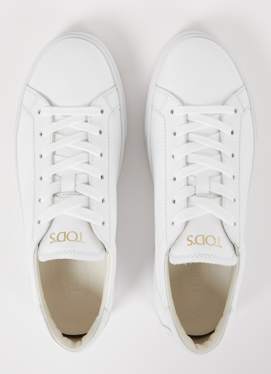 Tod's Cassetta sneaker van kalfsleer - detail 3 wit