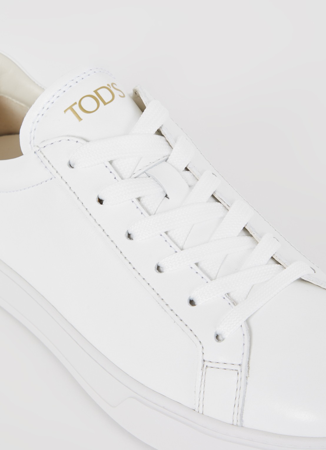 Tod's Cassetta sneaker van kalfsleer - detail 5 wit