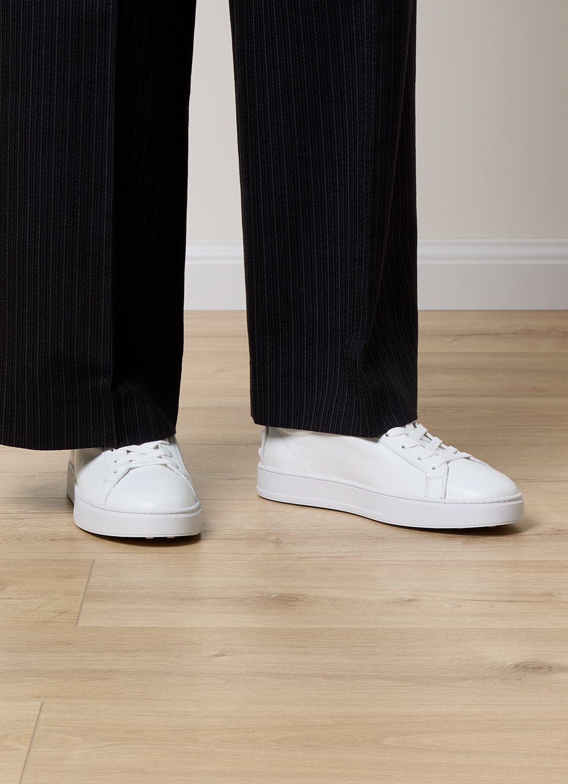 Tod's Cassetta sneaker van kalfsleer - voorkant 7 wit
