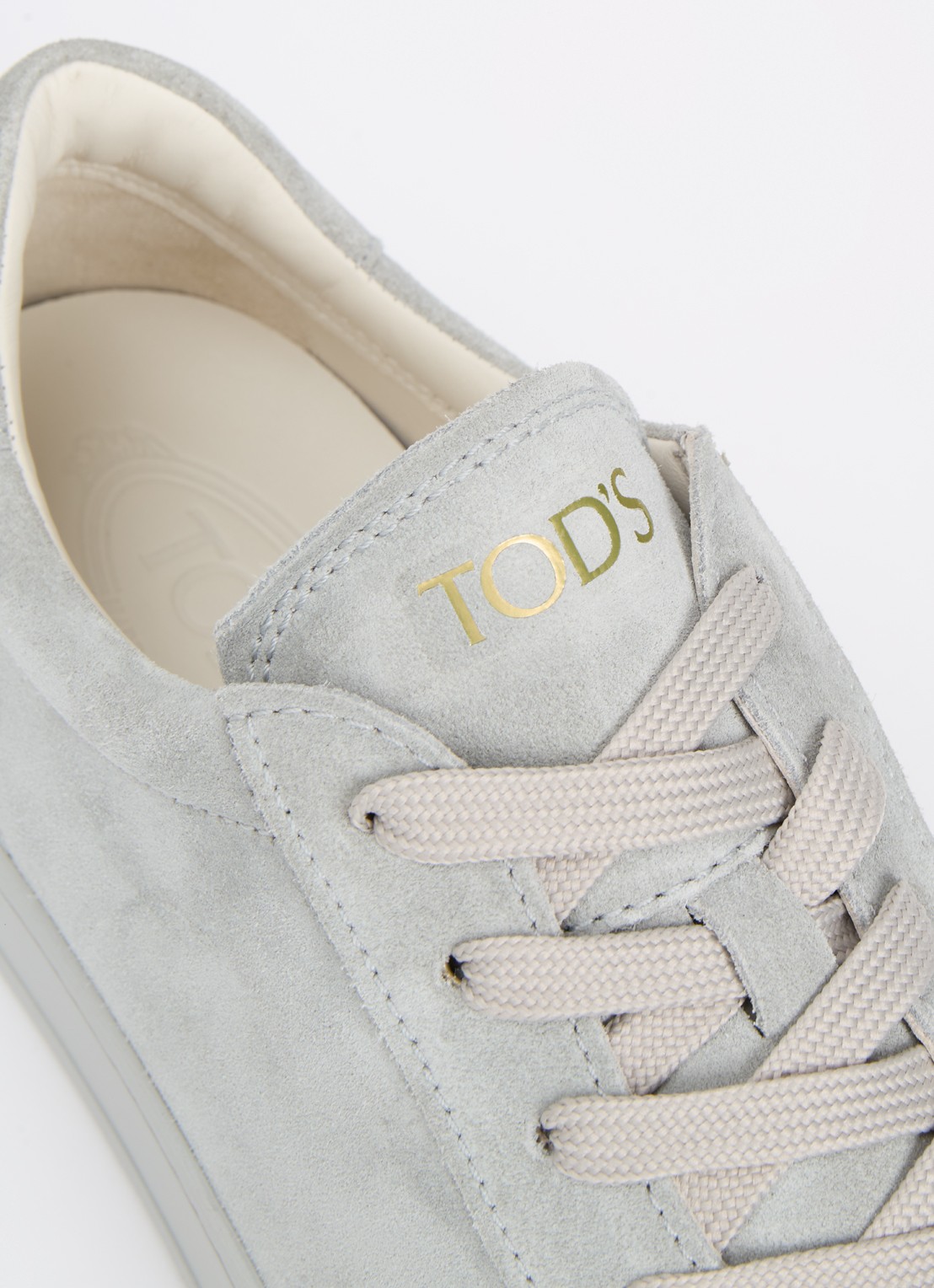 Tod's Cassetta sneaker van kalfssuède - detail 6 grijs