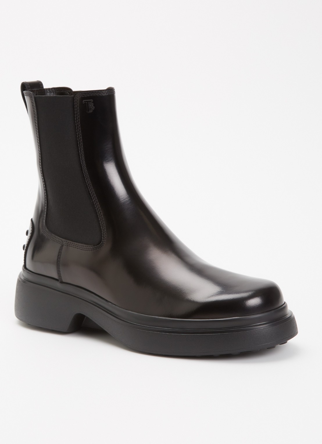 Tod's Chelsea boot van kalfsleer - voorkant zwart
