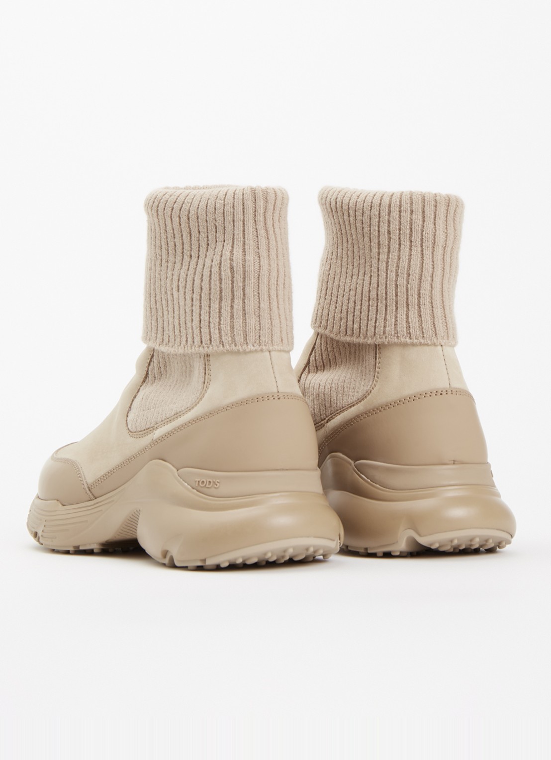 Tod's Chelsea boot van nubuck - achterkant 2 beige