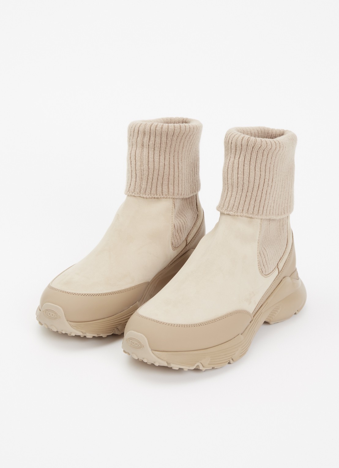 Tod's Chelsea boot van nubuck - detail 3 beige