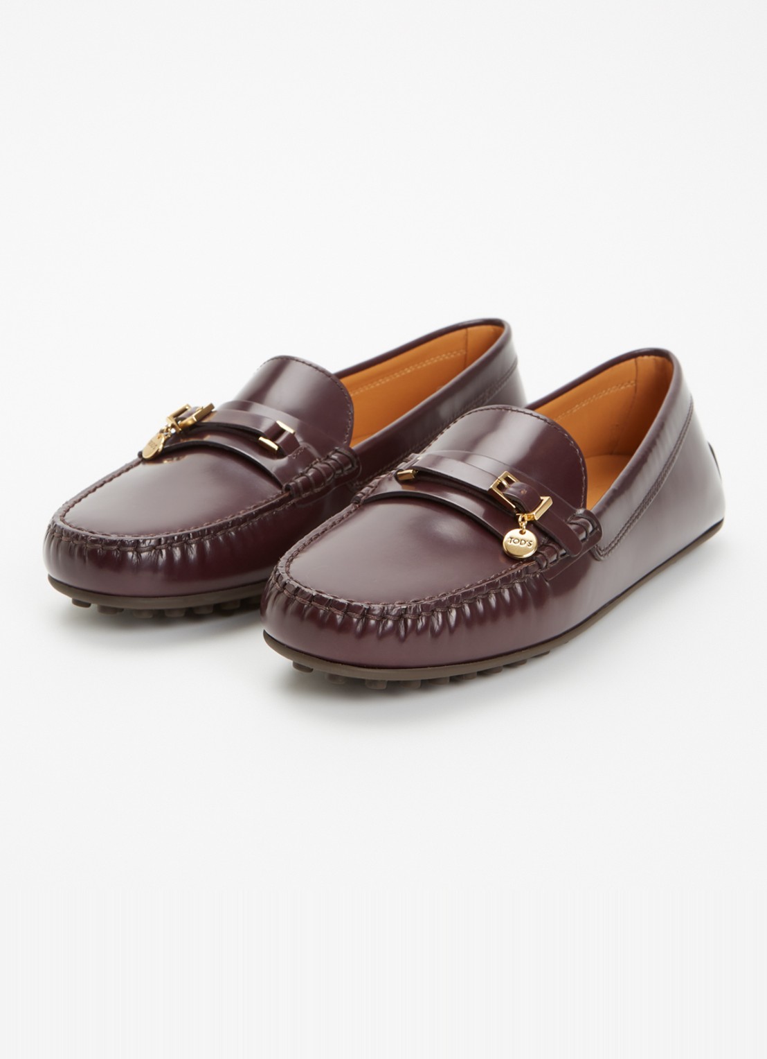 Tod's City Gommino Driving mocassin van kalfsleer - detail bordeauxrood