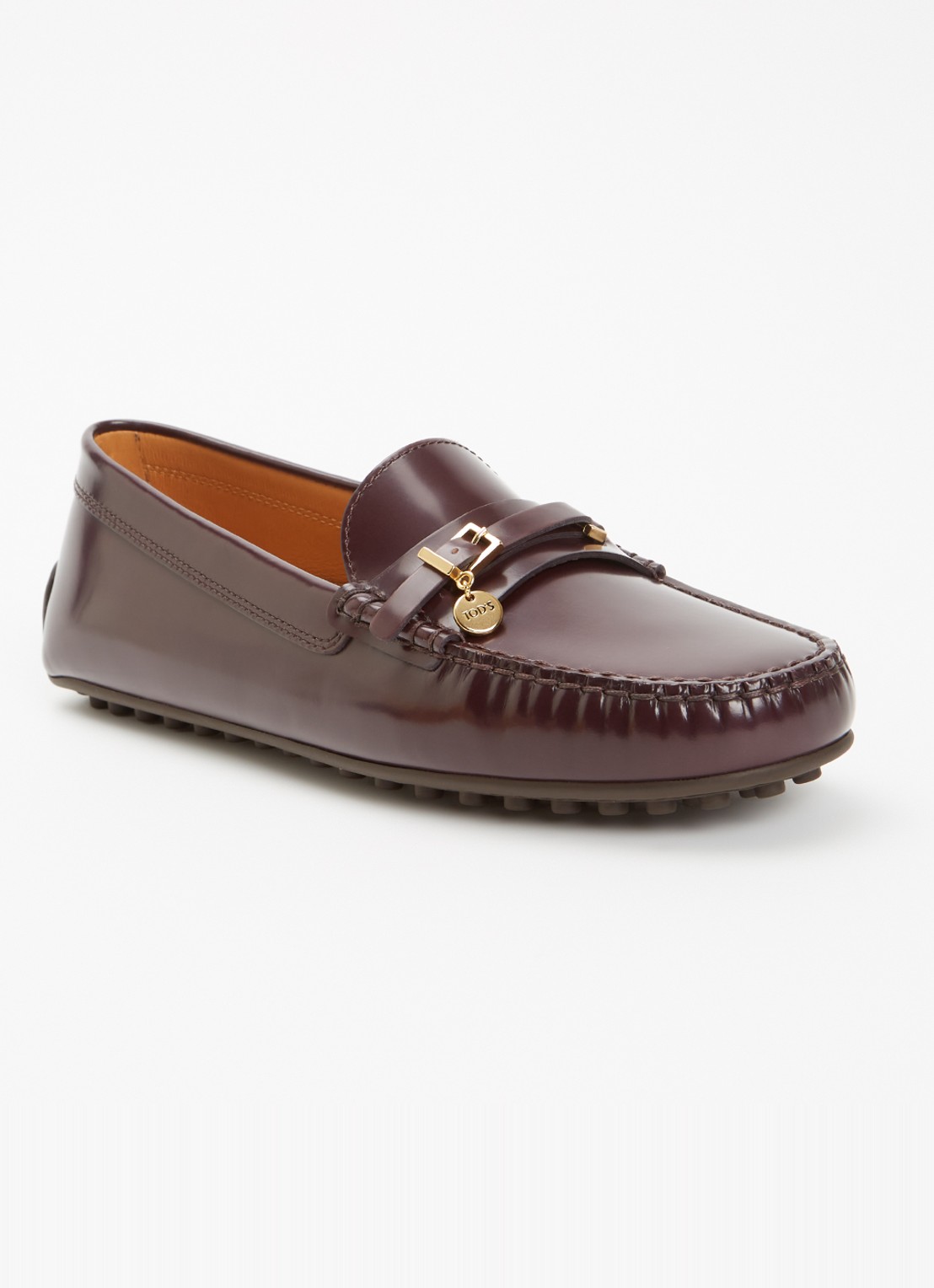 Tod's City Gommino Driving mocassin van kalfsleer - voorkant 6 bordeauxrood