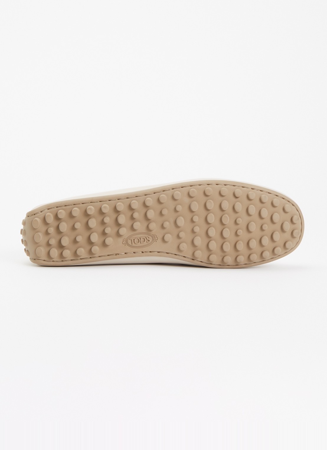 Tod's City Gommino loafer van kalfsleer met gespdetail - detail 3 lichtgrijs