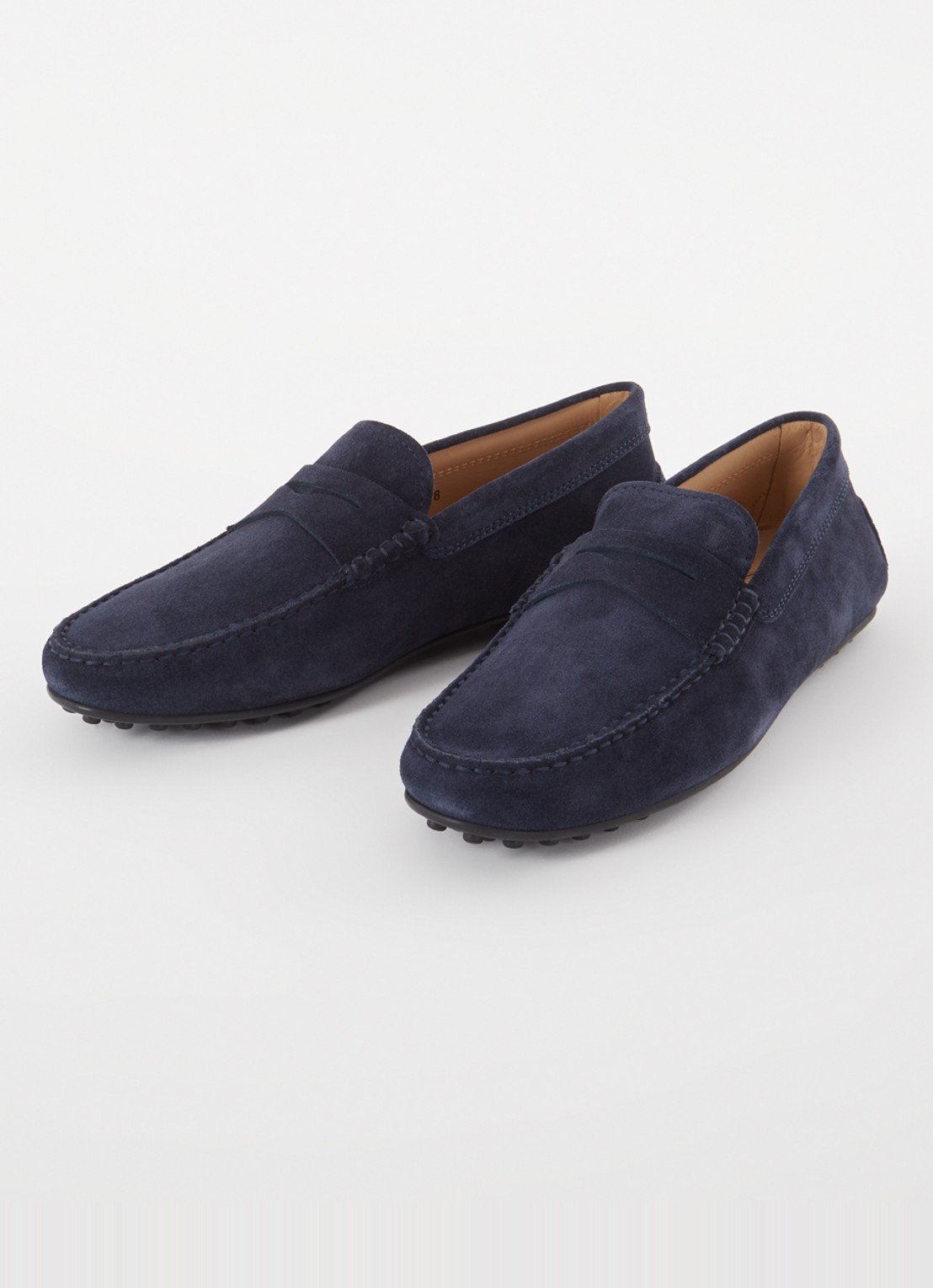 Tod's City Gommino mocassin van suède - detail 6 donkerblauw