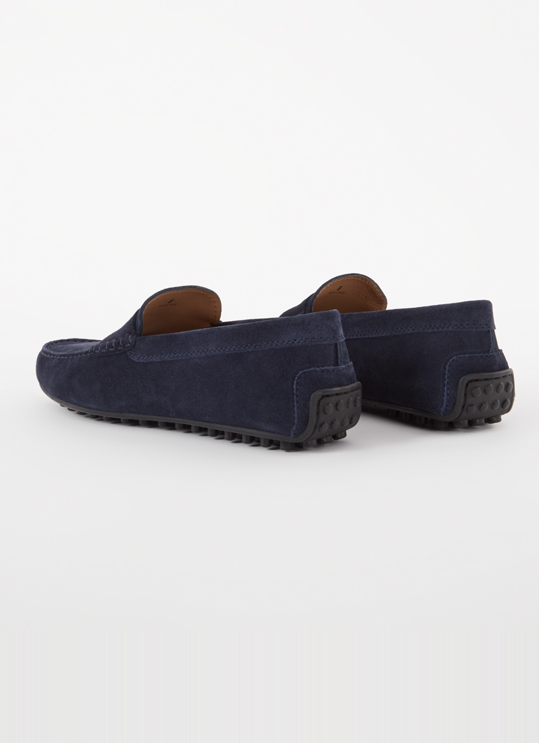 Tod's City Gommino mocassin van suède - achterkant 2 donkerblauw