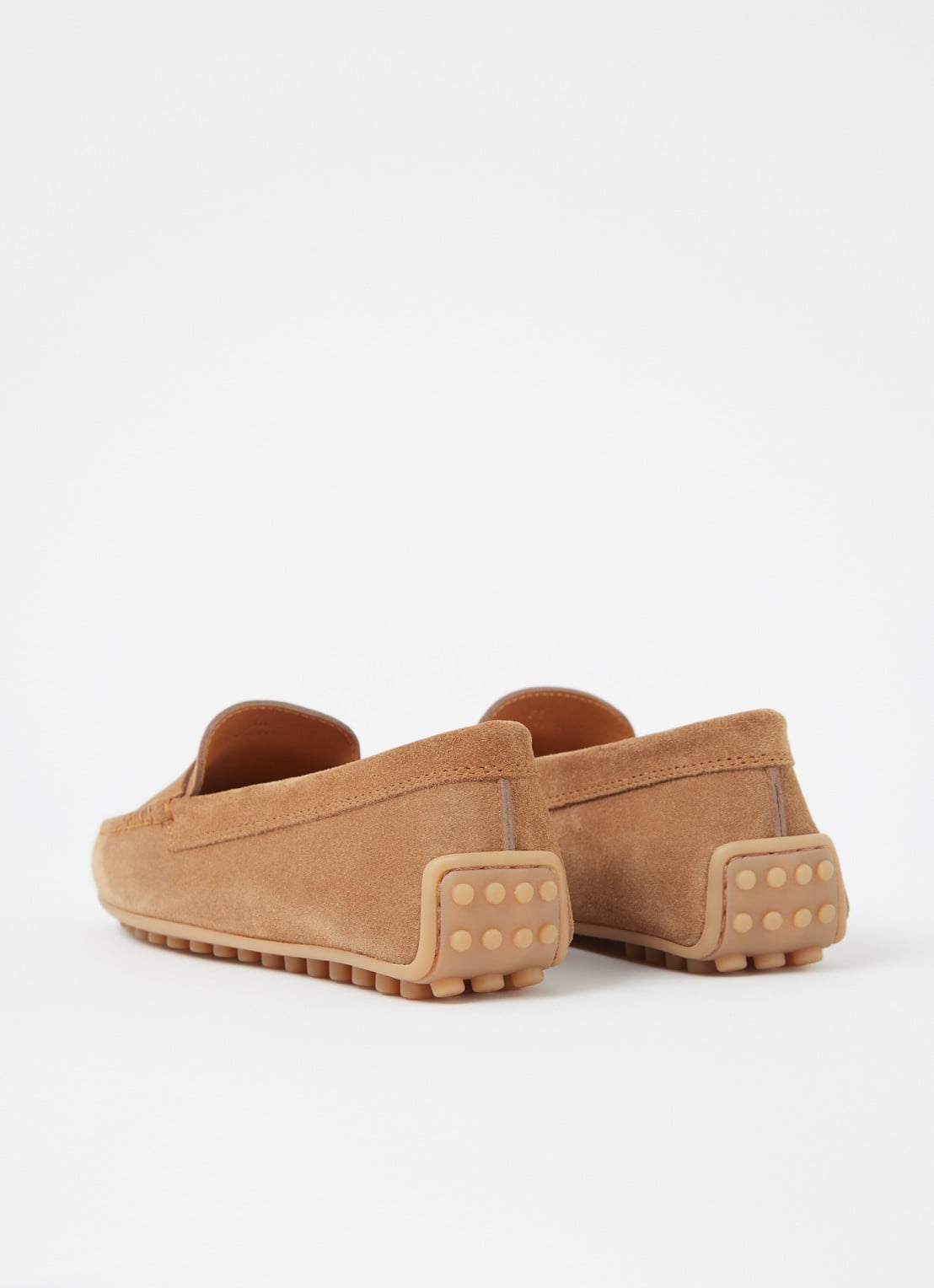 Tod's City Gommino mocassin van suède - achterkant 4 cognac