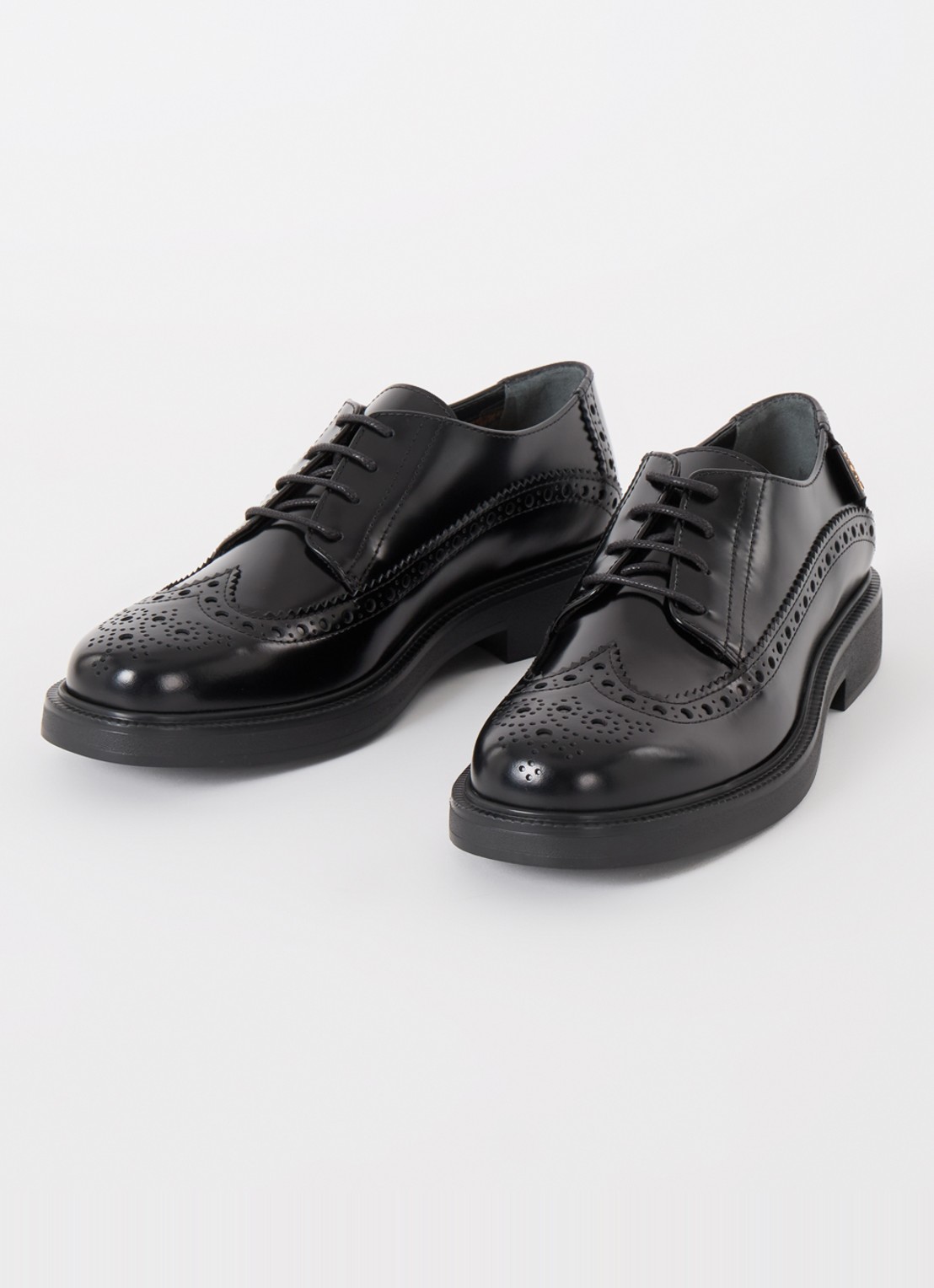 Tod's Gomma 20L brogue van leer - detail 4 zwart