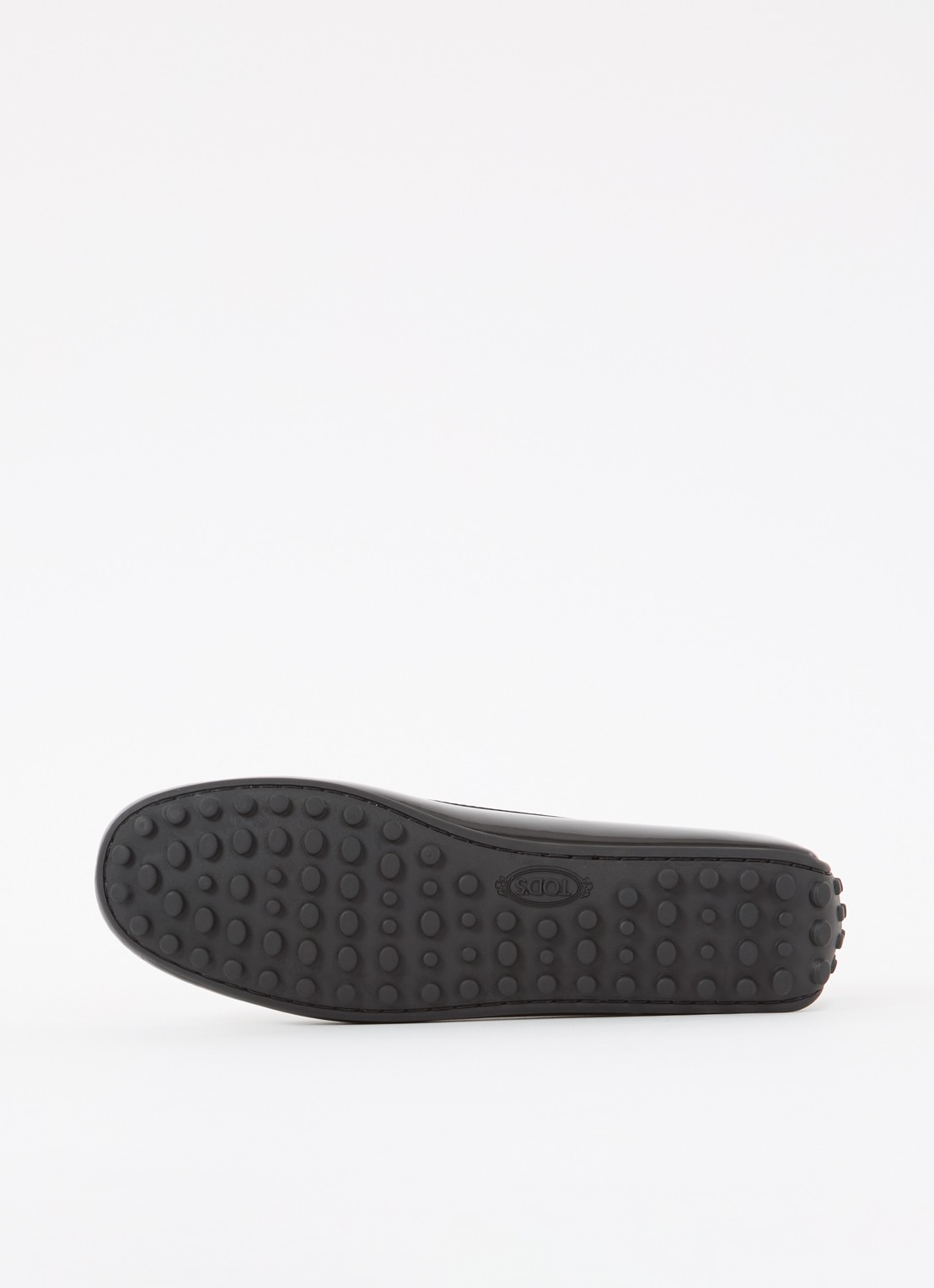 Tod's Gomma mocassin van leer met lakfinish - detail 4 zwart