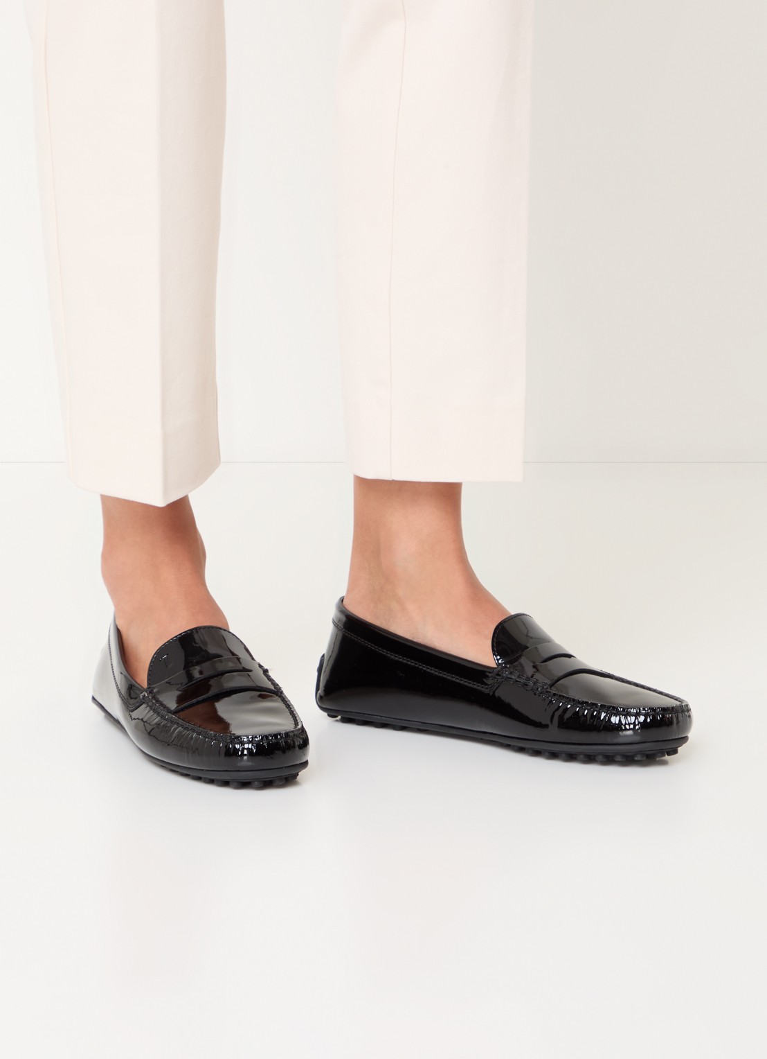 Tod's Gomma mocassin van leer met lakfinish - voorkant 7 zwart