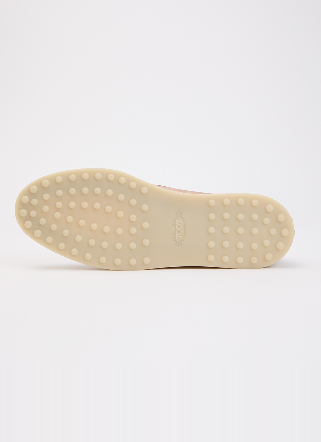 Tod's Gomma mocassin van nubuck met details van raffia - detail 3 oudroze
