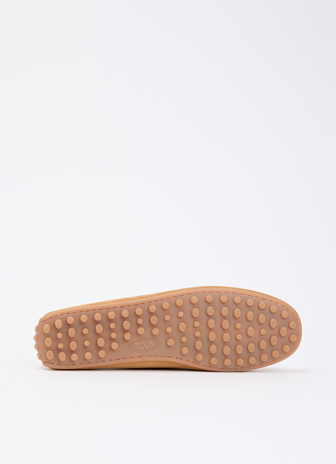 Tod's Gomma moccasin van nubuck - detail 4 camel