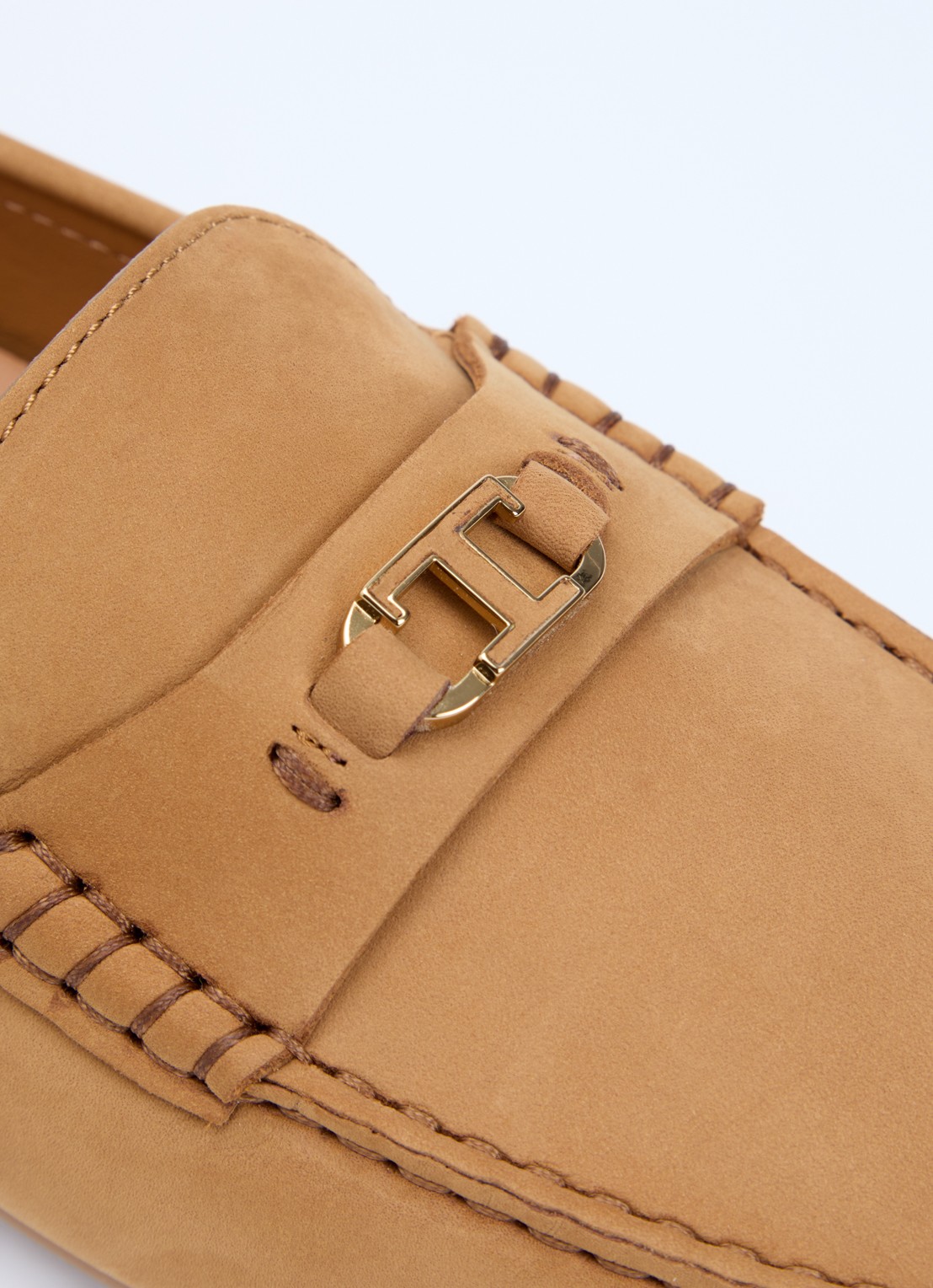 Tod's Gomma moccasin van nubuck - detail 5 camel