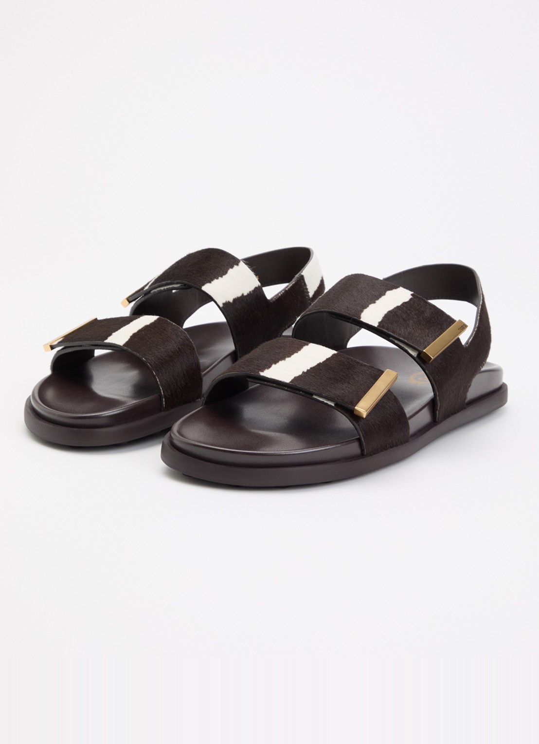 Tod's Gomma sandaal van koeienvacht - detail 2 zwart